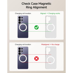 SwanScout Chargeur Magnétique Double pour Samsung Galaxy S26 Ultra/S26+/S26/S25/Z Fold/Z Flip/S24/S23 Séries (Étui Magnétique Re