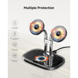 SwanScout Chargeur Magnétique Double pour Samsung Galaxy S26 Ultra/S26+/S26/S25/Z Fold/Z Flip/S24/S23 Séries (Étui Magnétique Re