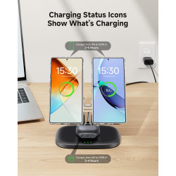 SwanScout Chargeur Magnétique Double pour Samsung Galaxy S26 Ultra/S26+/S26/S25/Z Fold/Z Flip/S24/S23 Séries (Étui Magnétique Re