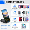 Chargeur Induction Pliable 15W, Chargeur sans Fil Rapide Station de Charge pour iPhone 16 15 14 13 12 Pro Max, Samsung Galaxy S2