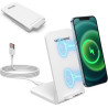 15W Chargeur Induction sans Fil Charge Rapide, Chargeur sans Fil avec Adaptateur USB C, pour iPhone 17/16/15/14/13/Pro Max, Goog