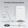 15W Chargeur Induction sans Fil Charge Rapide, Chargeur sans Fil avec Adaptateur USB C, pour iPhone 17/16/15/14/13/Pro Max, Goog