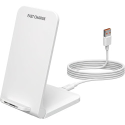 15W Chargeur Induction sans Fil Charge Rapide, Chargeur sans Fil avec Adaptateur USB C, pour iPhone 17/16/15/14/13/Pro Max, Goog
