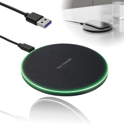 35W Chargeur Induction sans Fil Rapide, Chargeur Induction Universel pour Smartphone, Chargeur a Induction Compatible Android, B