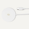 Amazon Basics Chargeur Sans Fil 25W Certifié Qi2.2, Compatible MagSafe Pour iPhone 17/16/15/14/13/12, Compatible Magnétique pour