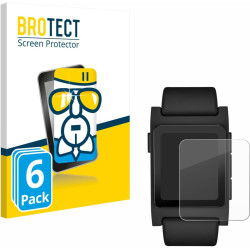 brotect Protection Écran Verre pour Pebble 2 Duo 2025 (6 Pièces) Film Protecteur Vitre 9H [Anti-Rayures, Transparent]