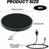 Chargeur Induction 15W Rapide, Chargeur sans Fil pour Samsung Galaxy S26/S25/S24, Wireless Charger pour iPhone 17/16/15, pour Go