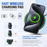 Chargeur Induction 15W Rapide, Chargeur sans Fil pour Samsung Galaxy S26/S25/S24, Wireless Charger pour iPhone 17/16/15, pour Go