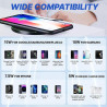 Chargeur Induction 15W Rapide, Chargeur sans Fil pour Samsung Galaxy S26/S25/S24, Wireless Charger pour iPhone 17/16/15, pour Go