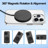 Chargeur Induction Magnétique 15W Noir pour Phone, Chargeur sans Fil Rapide Compatible Charge Magnétique, Station de Charge pour