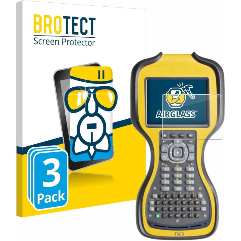 brotect Protection Écran Verre pour Trimble TSC3 (3 Pièces) Film Protecteur Vitre 9H [Anti-Rayures, Transparent]