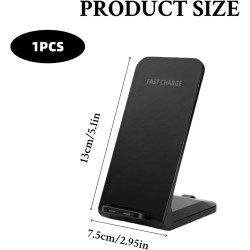 Chargeur à Induction Wireless Charger 15W, Chargeur Téléphone sans Fil Rapide, Station de Charge Inductive pour Samsung Galaxy S