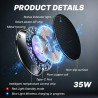 Chargeur sans Fil 15W Rapide – Pad Induction Ultra Fin – Compatible pour Phone 17/16/15/14/13/12, pour Sung Galaxy S25/S24/S23, 