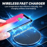 Chargeur sans Fil 15W Rapide – Pad Induction Ultra Fin – Compatible pour Phone 17/16/15/14/13/12, pour Sung Galaxy S25/S24/S23, 