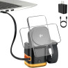 Koolehaoda 5 en 1 Chargeur Induction Station pour MagSafe la Charge Rapide Apple avec Câble Rétractable et Veilleuse,Compatible 