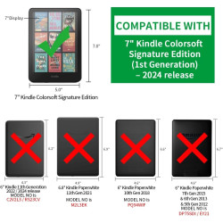Youngme Lot de 2 films protecteurs d'écran mats anti-reflets pour Kindle Colorsoft 1^e^ génération 2024 7", couverture complète,