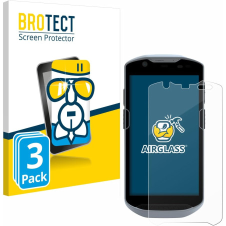 brotect Protection Écran Verre pour Zebra TC57/ TC57x/ TC56/ TC52/ TC52-HC/ TC52ax/ TC52ax-HC (3 Pièces) Vitre [Anti-Rayures, Tr