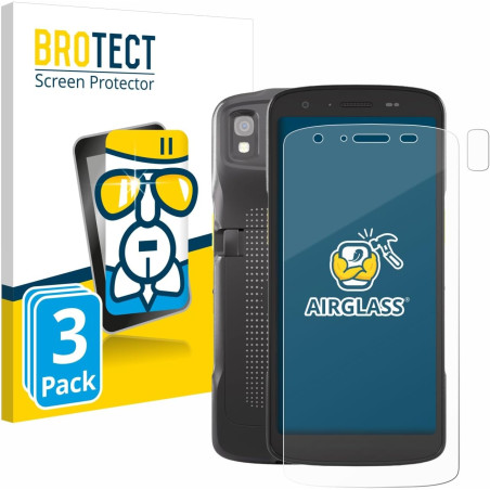 brotect Protection Écran Verre pour Zebra TC27 (Avant+Caméra) (3 Pièces) Film Protecteur Vitre 9H [Anti-Rayures, Transparent]