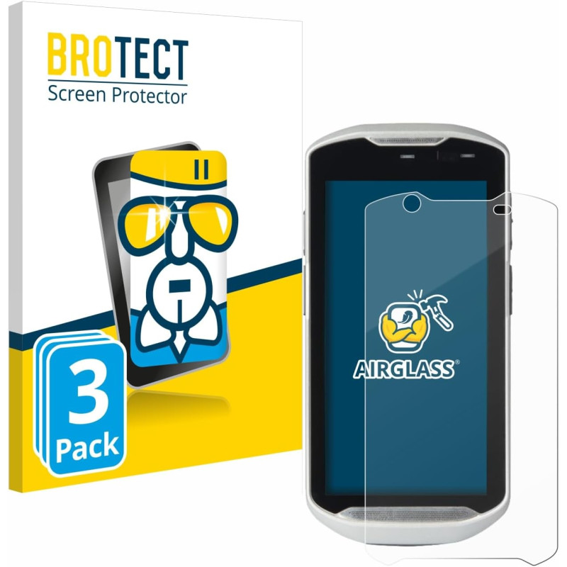brotect Protection Écran Verre pour Zebra TC52-HC (3 Pièces) Film Protecteur Vitre 9H [Anti-Rayures, Transparent]