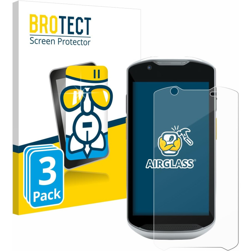 brotect Protection Écran Verre pour Zebra TC57/ 57x/ 56/52 (3 Pièces) Film Protecteur Vitre 9H [Anti-Rayures, Transparent]