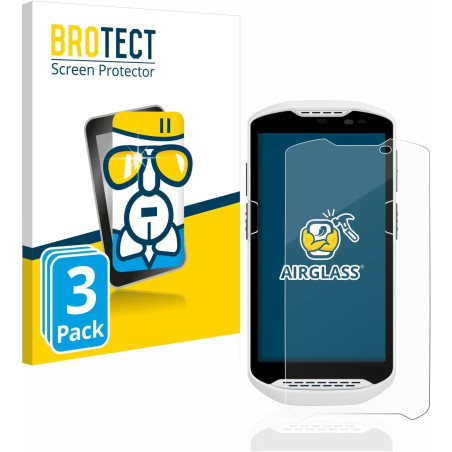 brotect Protection Écran Verre pour Zebra TC57 (3 Pièces) Film Protecteur Vitre 9H [Anti-Rayures, Transparent]