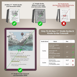 MoKo lot de 3 films de protection effet papier pour Kindle Scribe 11" Colorsoft, 3e gén. 2025, idéal pour écrire, dessiner et pr