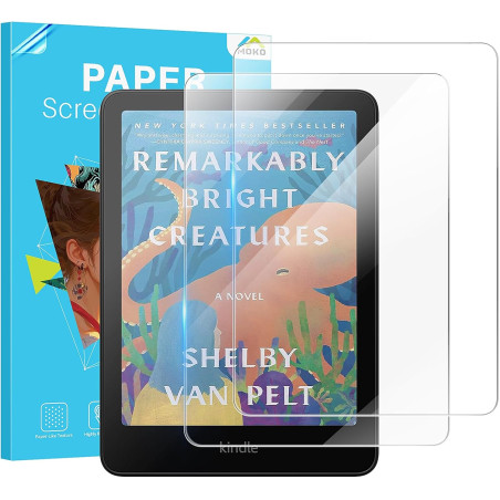 Moko lot de 2 verres trempés protection écran pour 7 pouces kindle paperblanc 12e gén 2025/2026 & kindle colorsoft signature edi
