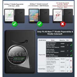 Moko lot de 2 verres trempés protection écran pour 7 pouces kindle paperblanc 12e gén 2025/2026 & kindle colorsoft signature edi