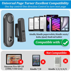 Plusacc télécommande tourner pour kindle – support à col de cygne pour tablette pour lire des livres électroniques, accessoire p
