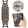 Accessoire kindle support 6-8 pouces, dragonne élastique motif léopard pour paperblanc 2025/fire tablet, 50 autocollants de lect