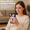 Dragonne pour liseuse kindle 6-8 pouces, blanc-rose sangle élastique pour paperblanc 2025/kobo/fire, 50 autocollants de lecture