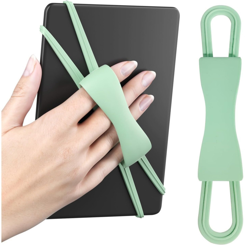 Support de dragonne confortable pour kindle, accessoire liseuse, support à main léger et sécurisé pour lire au lit, compatible a