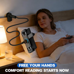 Support col de cygne pour Kindle avec télécommande RF, socle à 360° dans le lit et le canapé, avec Page Turner, accessoires pour