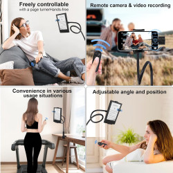 Support de Tablette pour la Lecture Kindle avec RF Télécommande Tourne Page, Support à col de Cygne avec Tourne, Accessoires pou