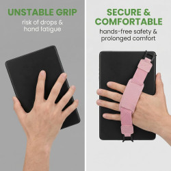 2 Pièces Bracelet de Main pour 6-7,5" Kindle eReader & Fire Tablet, Bande de Maintien Élastique Portable, Léger Support Doigt, I