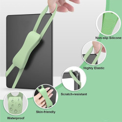 Sangle de poignet universelle en silicone pour liseuses, tablettes et smartphones - Souple et antidérapant - Sangle ergonomique 