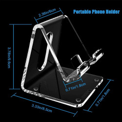 5 téléphone Portable en Acrylique | téléphone Portable en Acrylique,Tablette réglable pour Bureau Compatible avec téléphone 4-10