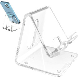 2 téléphone en Acrylique pour Bureau - téléphone Portable Transparent,téléphone Portable en Acrylique, Bureau, Table Chevet, Com