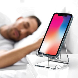 2 téléphone en Acrylique pour Bureau - téléphone Portable Transparent,téléphone Portable en Acrylique, Bureau, Table Chevet, Com