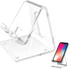 support de téléphone en Acrylique | Accessoire de Bureau Support de Téléphone Portable Transparent, Compatible