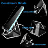 support de téléphone en Acrylique | Accessoire de Bureau Support de Téléphone Portable Transparent, Compatible