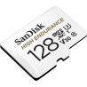 SanDisk 128 Go High Endurance carte microSDXC pour les caméras IP et les caméras embarquées + adaptateur SD jusqu'à 10 000 heure