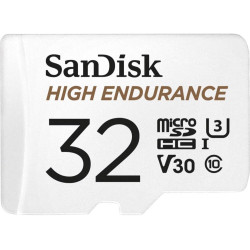 Sandisk high endurance video monitoring for dashcams & home monitoring 32 gb microsdhc memory card + sd adaptor, up to 100 mb/s 