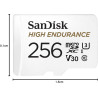 SanDisk 256 Go High Endurance carte microSDXC pour les caméras IP et les caméras embarquées + adaptateur SD jusqu'à 20 000 heure