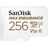 Sandisk max endurance video monitoring for dashcams & home monitoring 256 gb microsdxc memory card + sd adaptor 120,000 hours en