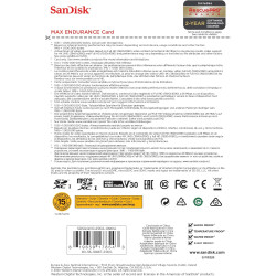 Sandisk max endurance video monitoring for dashcams & home monitoring 256 gb microsdxc memory card + sd adaptor 120,000 hours en