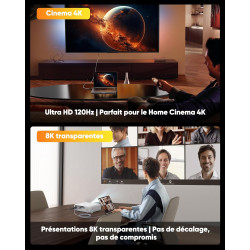 Snowkids 10K 8K Câble HDMI 48Gbps 2M 2PACK, Câble 2.1 HDMI 8K@60Hz 4K120Hz Ultra Haut Débit Cable 0,01ms HDR10+ eARC ARC HDCP 2.