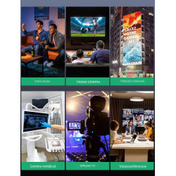 Southlight Câble HDMI 15 m,câble HDMI à fibre 4K@60 Hz,eARC HDR10 4:4 | 21:9, HDCP 2.2/2.3 Dolby,3D,VRR,Ethernet