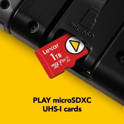 Lexar Play Carte Micro SD 512 Go, Carte microSDXC UHS-I, Jusqu'à 150 Mo/s en Lecture, Carte TF Compatible avec Nintendo Jeux Swi