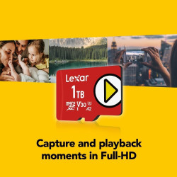Lexar Play Carte Micro SD 512 Go, Carte microSDXC UHS-I, Jusqu'à 150 Mo/s en Lecture, Carte TF Compatible avec Nintendo Jeux Swi